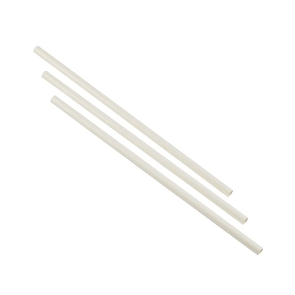 Picture of Paper Straws White 14cm (500pcs)