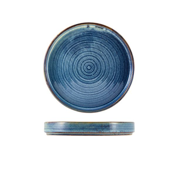 Picture of Terra Porc Aqua Blue Presentation Plate 18cm