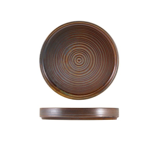 Picture of Terra Porc Rustic Copper Presentat Plate 18cm