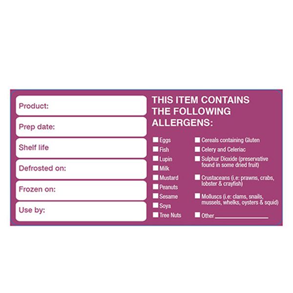 Picture of 50x100mm Removab Product/Allergen Label (500)