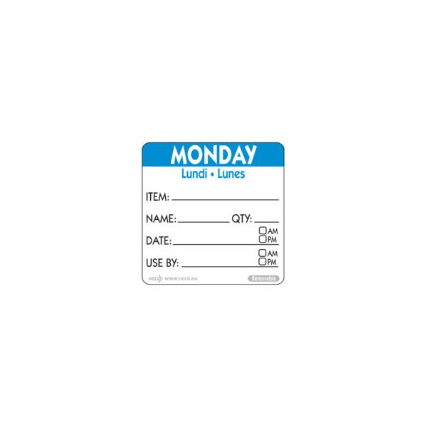 Picture of 50mm Monday Removable Day Label (Pack of 500) 