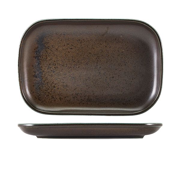 Picture of Terra Porc Black Rect Plate 29 x 19.5cm