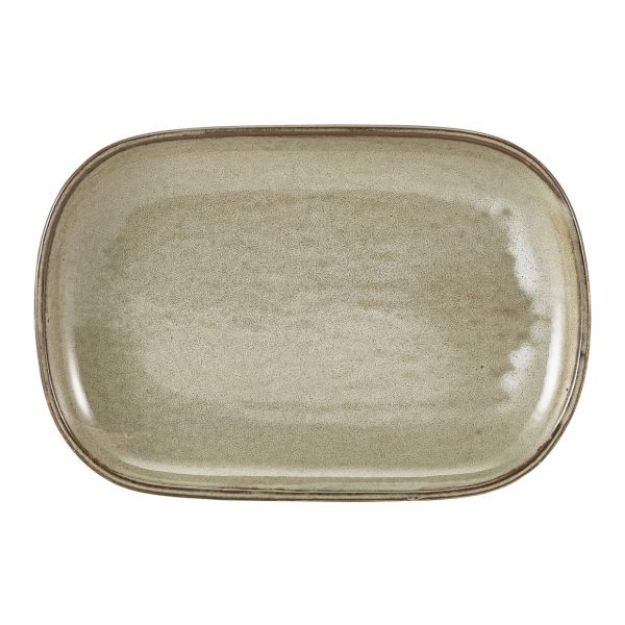 Picture of Terra Porc Grey Rectangular Plate 24 x 16.5cm