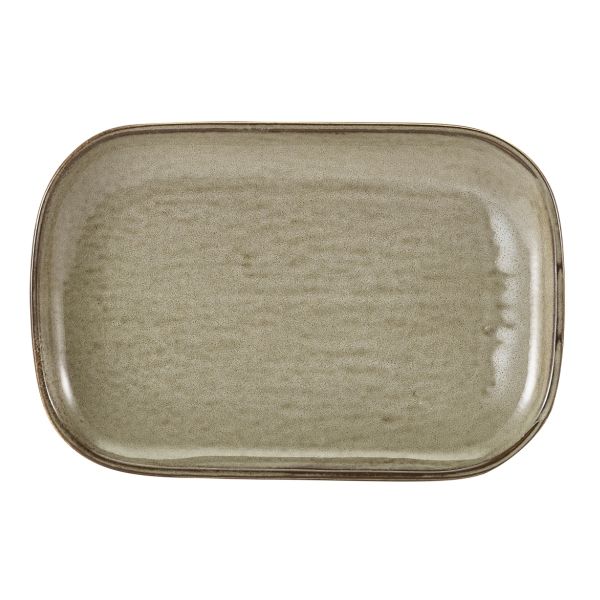 Picture of Terra Porc Grey Rectangular Plate 29 x 19.5cm