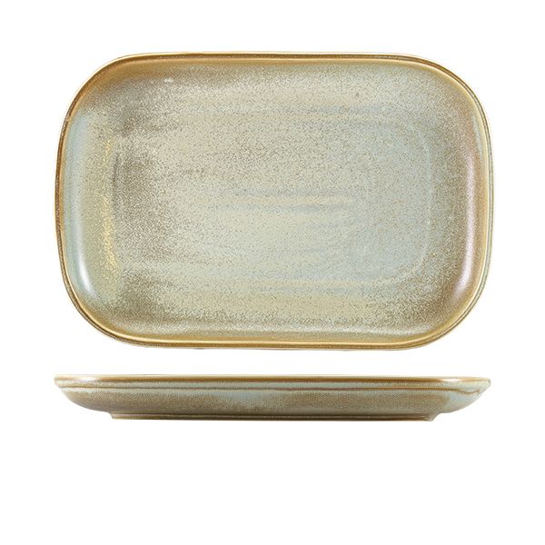 Picture of Terra Porc Matt Grey Rect Plate 29 x 19.5cm