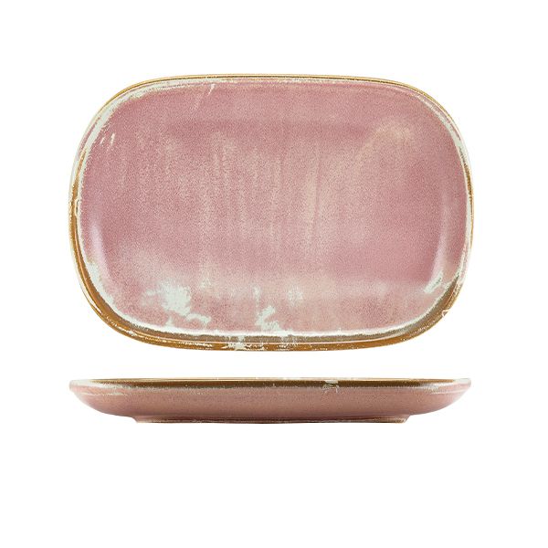 Picture of Terra Porc Rose Rectangular Plate 24 x 16.5cm