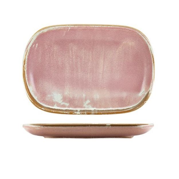 Picture of Terra Porc Rose Rectangular Plate 24 x 16.5cm