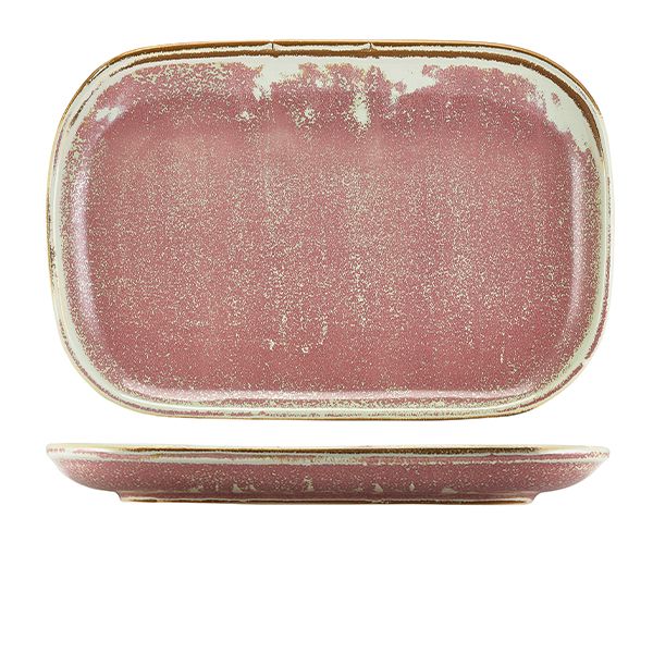 Picture of Terra Porc Rose Rect Plate 34.5 x 23.5cm