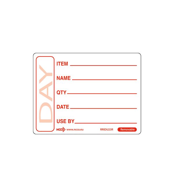 Picture of 50 X 65mm Removable Red Use By Label (500)