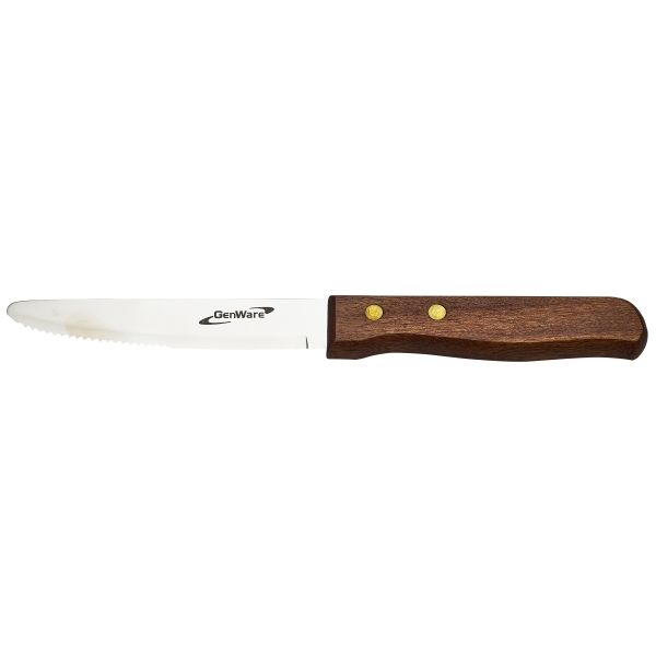 Picture of Steak Knife Large - Dark Wood Handle (Dozen), Promo price limited stocks. 12PK