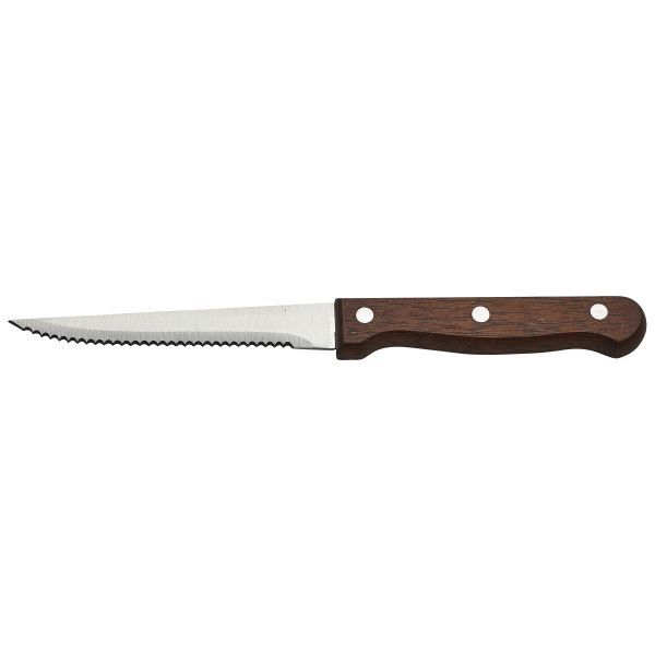 Picture of Steak Knife Dark Wood Handle Full Tang Dozen