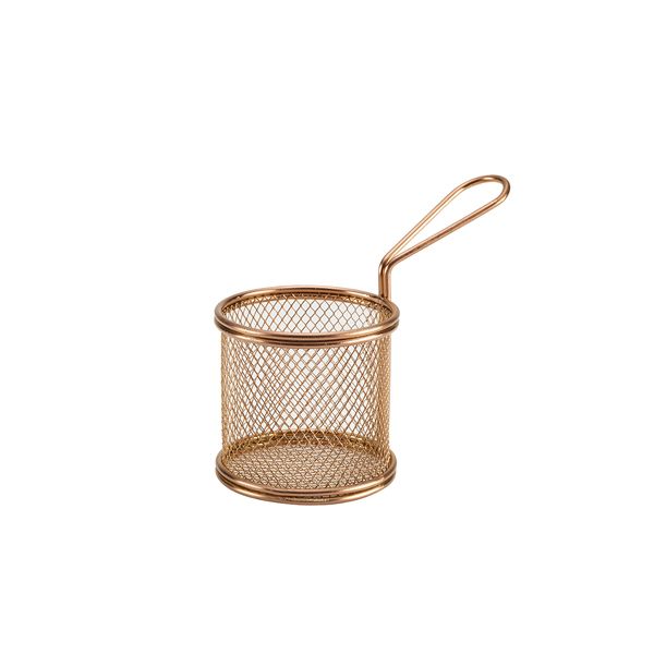 Picture of Copper Serving Fry Basket Round 9.3 x 9cm