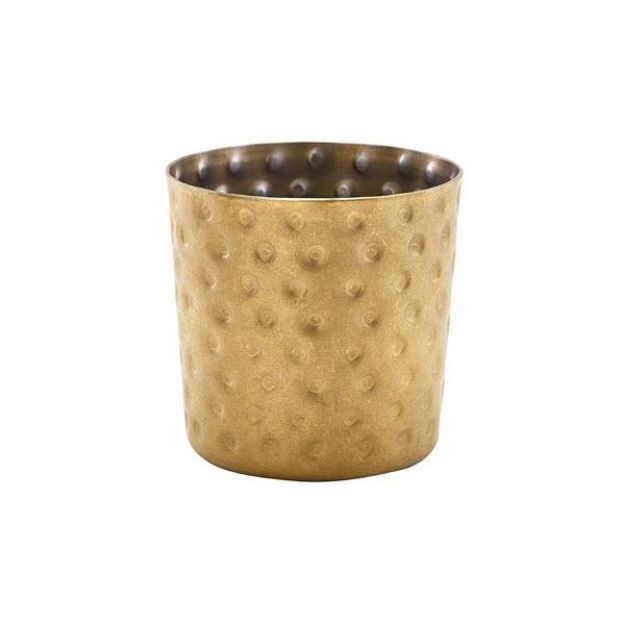 Picture of Gold Vintage S/S Hammer Serving Cup 8.5x8.5cm