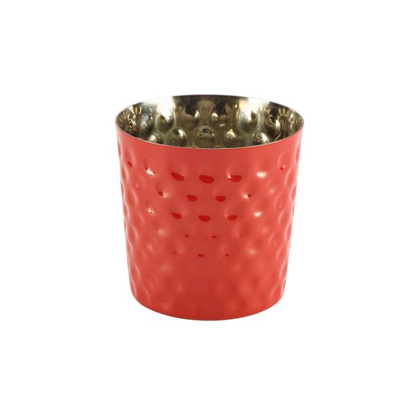 Picture of Red Hammered S S/S Serving Cup 8.5 x 8.5cm