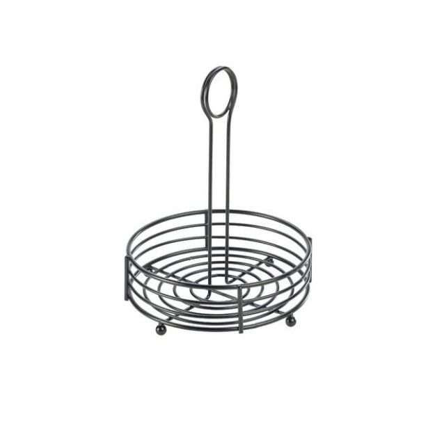 Picture of Black Wire Table Caddy 6.5" Dia X 8.5" (H)