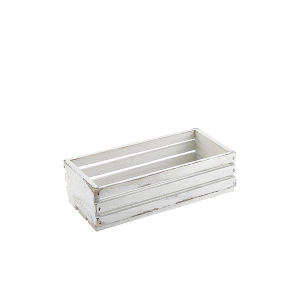 Picture of GW White Wash Wooden Crate 25 x 12 x 7.5cm