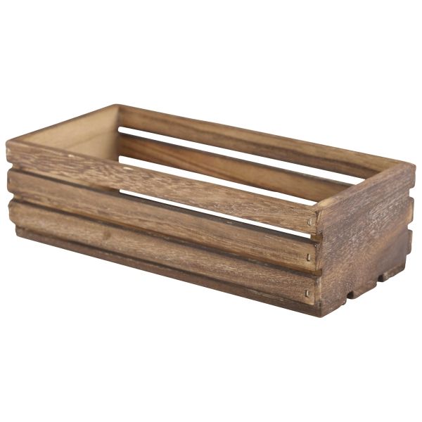 Picture of GW Dark Rustic Wooden Crate 25 x 12 x 7.5cm