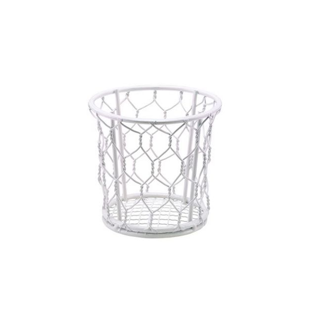 Picture of GenWare White Wire Basket 12cm Dia