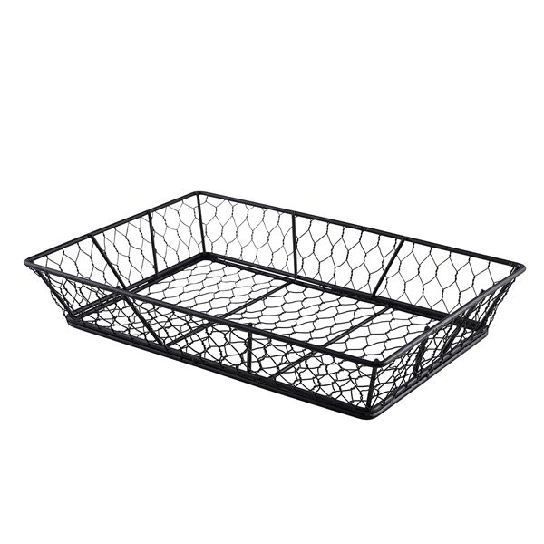 Picture of GW Rect Black Wire Basket 31.5 x 21.5 x 6cm