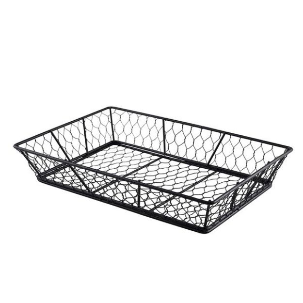 Picture of GW Rect Black Wire Basket 31.5 x 21.5 x 6cm
