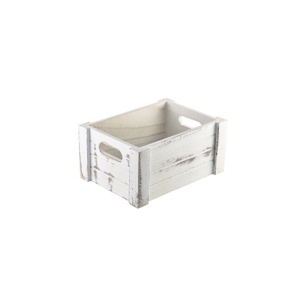 Picture of GW White Wash Wooden Crate 22.8x16.5x11cm