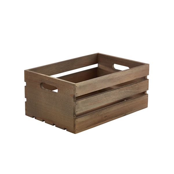 Picture of GW Dark Rustic Wooden Crate 34 x 23 x 15cm