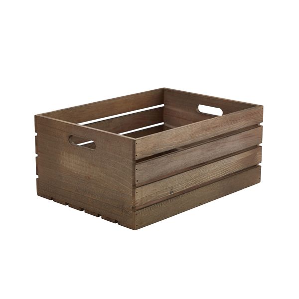 Picture of GW Dark Rustic Wooden Crate 41 x 30 x 18cm