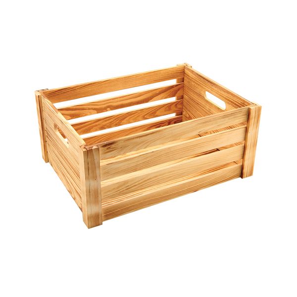 Picture of Genware Rustic Wooden Crate 41 x 30 x 18cm