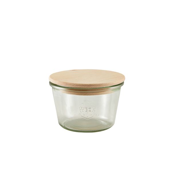 Picture of WECK Jar with Wooden Lid 37cl/13oz 10cm (Dia)