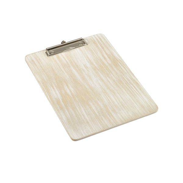 Picture of White Wash Wooden Menu Clipboard A4 24x32cm