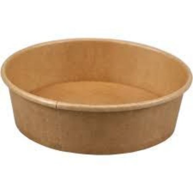 Picture of Brown Kraft Salad Bowl 38oz 1200ml 300pk