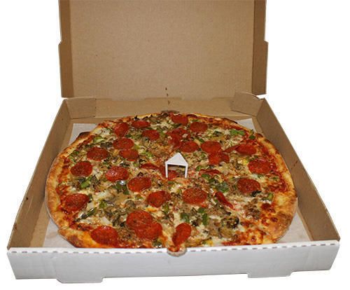 Picture of Pizza Box 12" White/Red/Green Italian themed, printed (100)