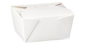 Picture of White Large Food Box, leakproof black lining 152x120x65mm 360pk