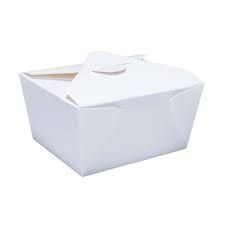 Picture of White Small Food Box, leakproof black lining, 110x110x65mm (280) Discontinued line - see notes 