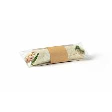 Picture of Kraft brown, Long Tortilla wrapping, With clear Film (800)