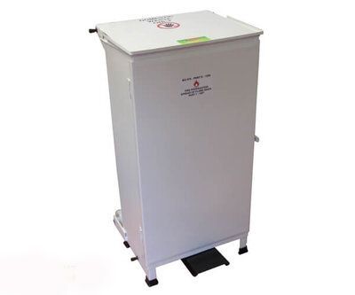 Picture of Fire Retardant Pedal Bin (Large) 70L White