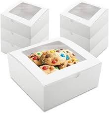 Picture of White Cake Box W Window 20x20x11cm 200pk