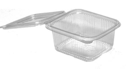 Picture of 375cc Square Pet Hinged Salad Cont. ( 500 )