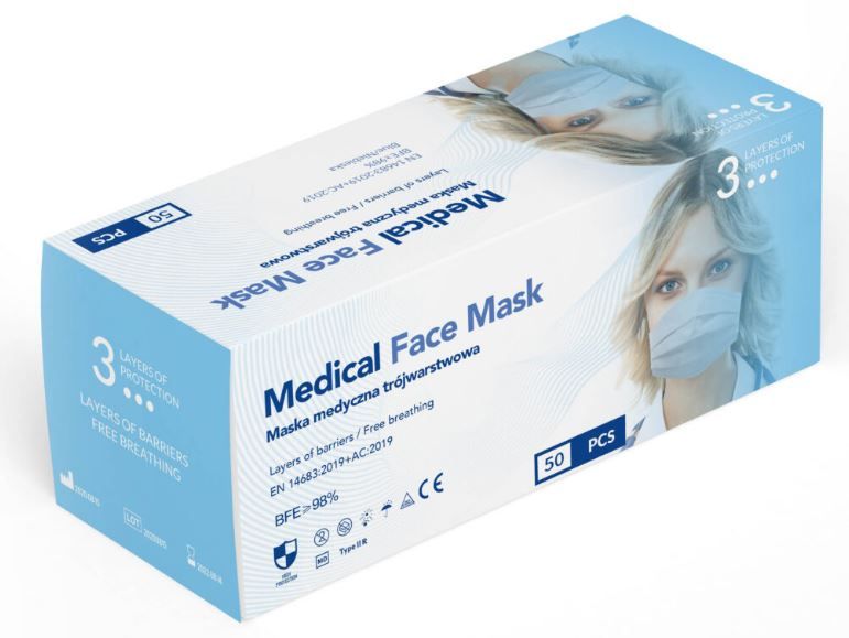 Picture of Medical 3Ply Masks 50 pk 