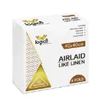 Picture of Linen Style Airlaid Napkins, 40cm Dinner, 4Fold White 500pk