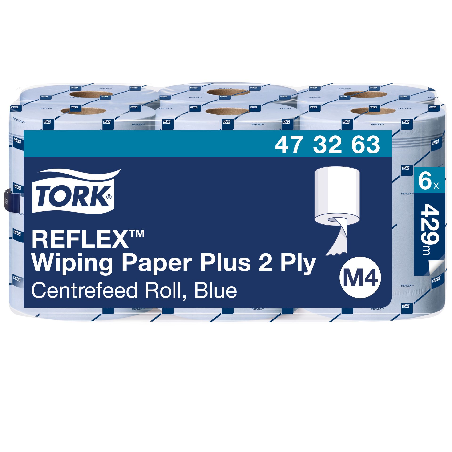 Picture of Tork Reflex Wiping Paper Towel Plus M4 Blue 150M