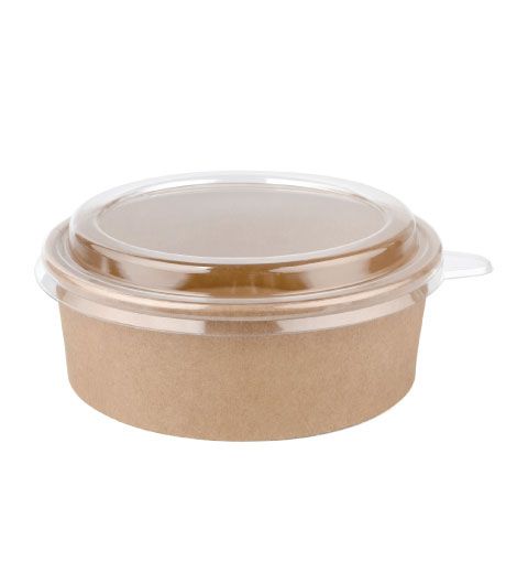 Picture of 1300ml Squat Kraft Salad Paper Bowl 44oz  300