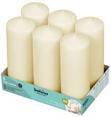 Picture of Bolsius IVORY Pillar Candles 198x68 80hrs (6)
