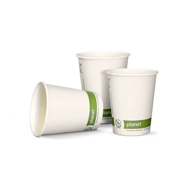 Picture of Leaf White 8oz D/W Compostable Cups 500pk