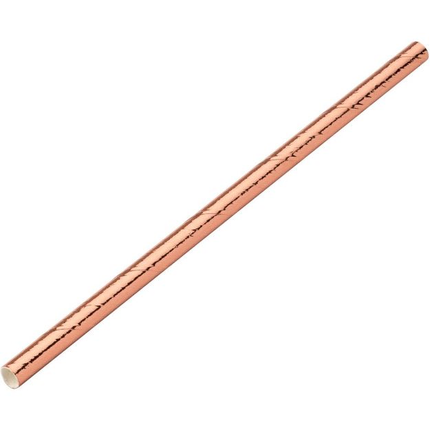 Picture of Paper Copper Cocktail Straw 5.5" (14cm) 5mm Bore