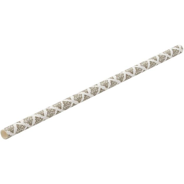 Picture of Paper Filigree Black Cocktail Straw 5.5" (14cm)