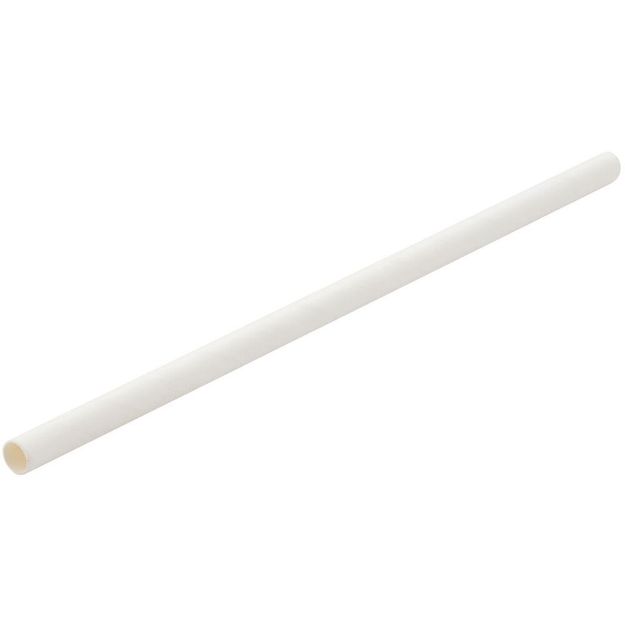 Picture of Paper White Cocktail Straw 5.5" (14cm) 5mm Bore