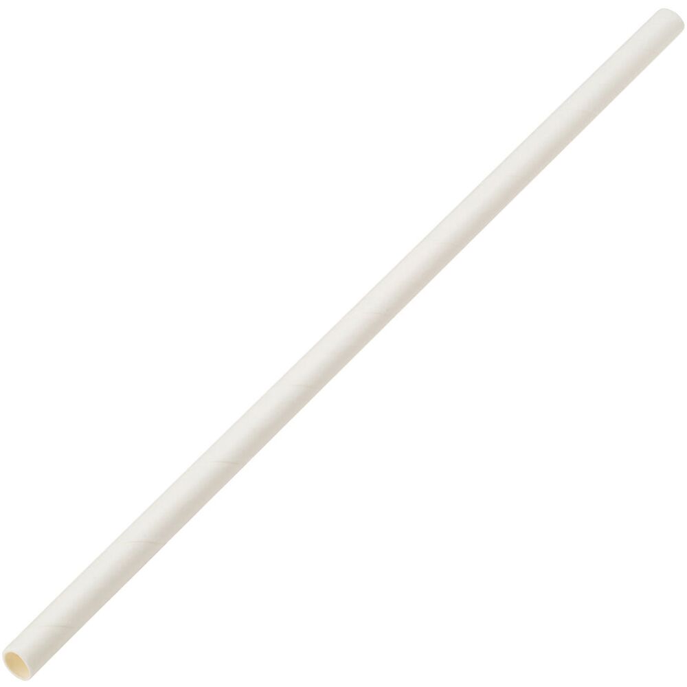 Picture of Paper Solid White Straw 8" (20cm)