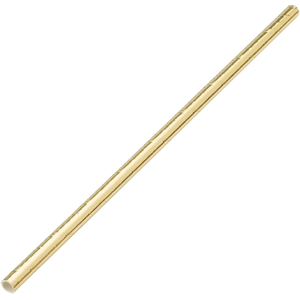 Picture of Paper Solid Gold Straw 8" (20cm)