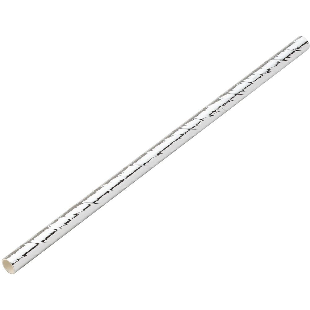 Picture of Paper Silver Cocktail Straw 5.5" (14cm) 5mm Bore